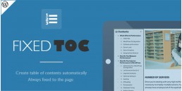 Fixed TOC - table of contents for WordPress(wp) plugin