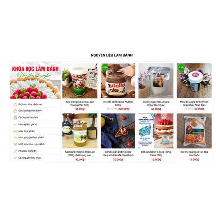 Mẫu web bán bánh, tiệm bánh