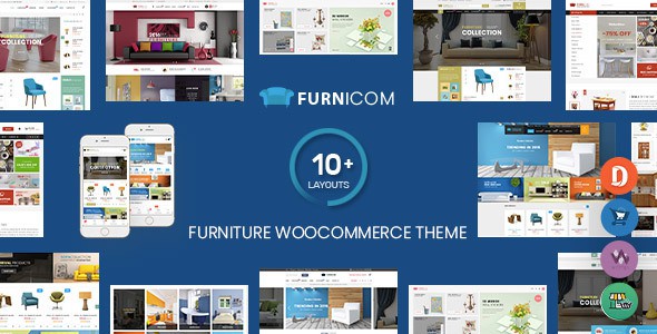 Furnicom - Furniture Store &amp; Interior Design WordPress WooCommerce Theme (10+ Homepages Ready)