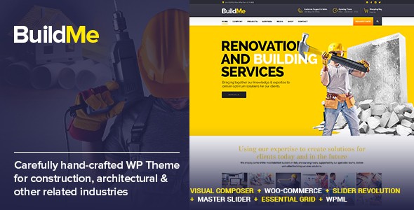 BuildMe - Construction &amp; Architectural WP Theme