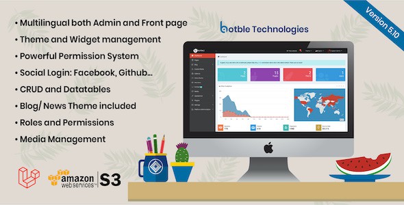 Botble - Laravel CMS, CRUD generator, Modular &amp;amp;amp;amp; Theme system, Role permissions, Multilingual blog