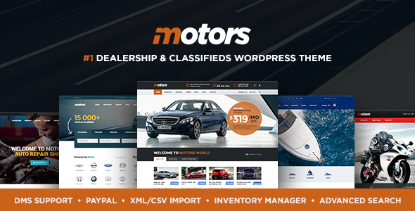 Motors - Car Dealer, Rental &amp; Listing WordPress theme