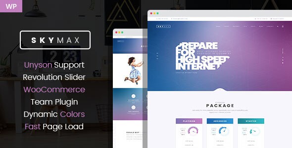 SkyMax - Internet Technologies & Telecom Company WordPress theme