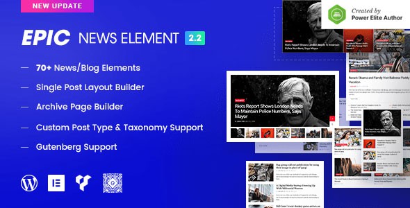 Epic News Elements - News Magazine Blog Element &amp;amp; Blog Add Ons for Elementor &amp;amp; WPBakery Page Builder