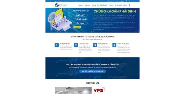 Theme wordpress giới thiệu công ty chứng khoán