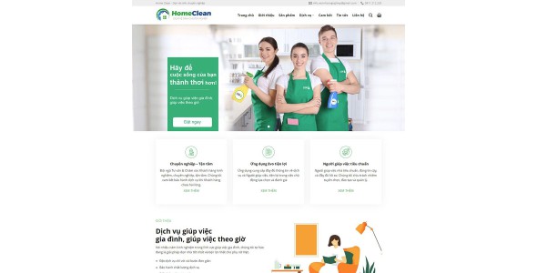 Theme WordPress dịch vụ dọn nhà