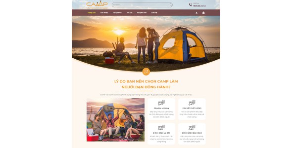 Theme wordpress bán đồ phượt, lều du lịch