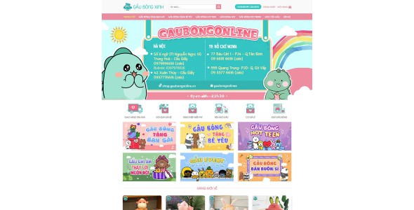 Theme wordpress bán gấu bông