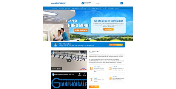 Theme wordpress bán giàn phơi