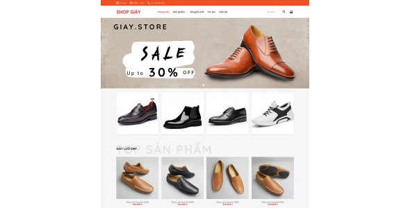 Theme wordpress bán giày nam