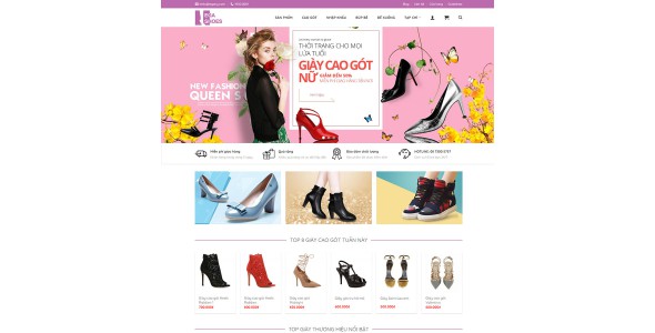 Theme wordpress bán giày nữ 01