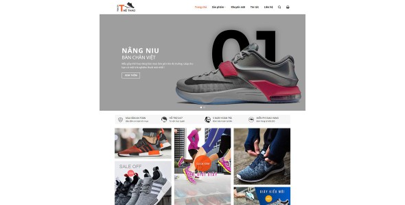 Theme wordpress bán giày thể thao 01