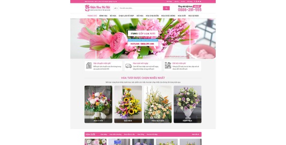 Theme wordpress bán hoa tươi 01