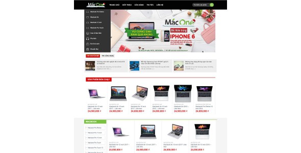 Theme wordpress Flatsome bán laptop 01