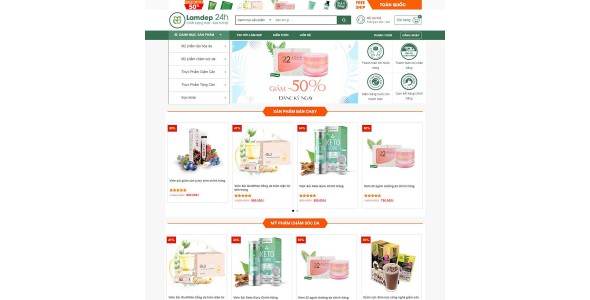 Mẫu website mỹ phẩm 09