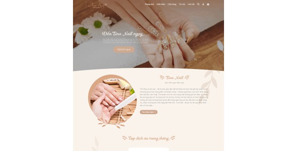 Theme wordpress dịch vụ nail và phụ kiện