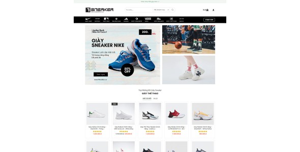 Theme wordpress bán giày Sneaker