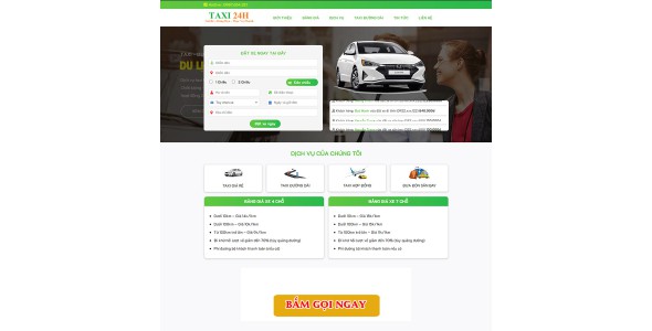 Theme wordpress dịch vụ taxi