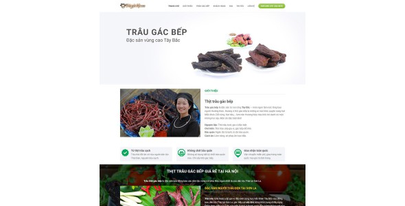 Theme wordpress landing page bán thịt trâu