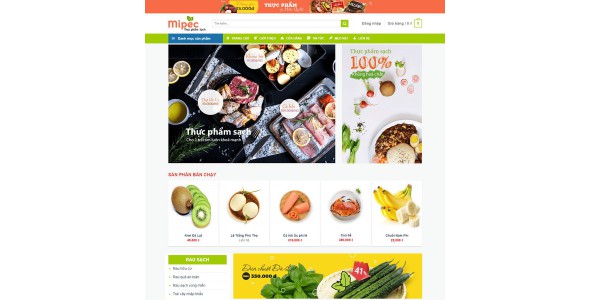 Theme wordpress Shop thực phẩm tươi