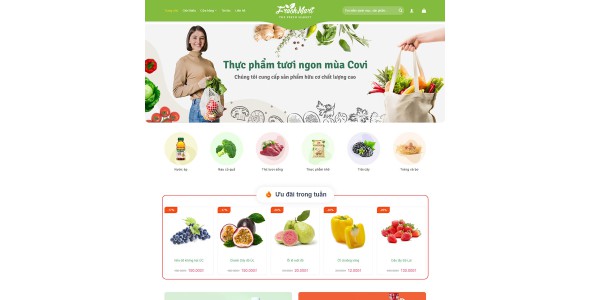 Theme wordpress thực phẩm sạch 01