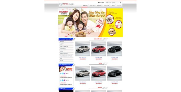 Theme wordpress đại lý Toyota