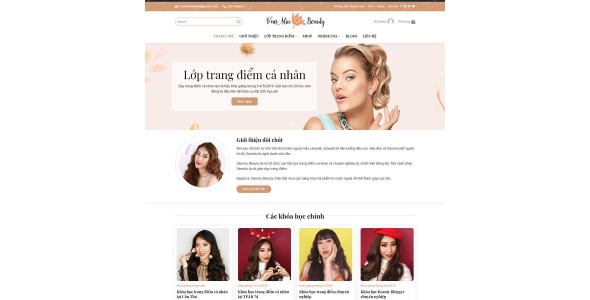 Theme wordpress dạy trang điểm