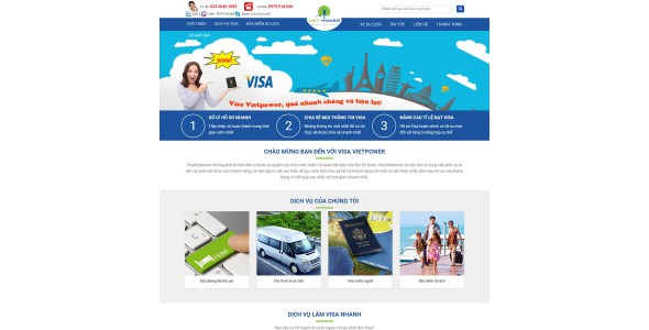 Theme wordpress dịch vụ visa