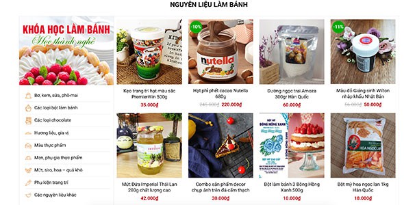 Mẫu web bán bánh, tiệm bánh