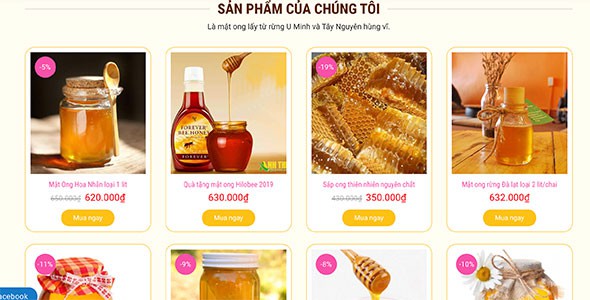 Web bán mật ong