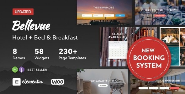 Hotel + Bed and Breakfast Booking Calendar Theme | Bellevue