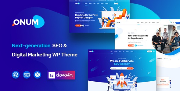 Onum - SEO &amp; Marketing Elementor WordPress Theme