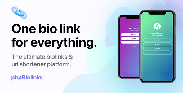 BioLinks - Instagram &amp; TikTok Bio Links &amp; URL Shortener (SAAS Ready)