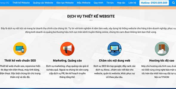 Mẫu web marketing