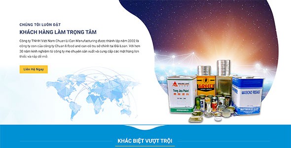 Web công ty bao bì kim loại, giới thiệu công ty