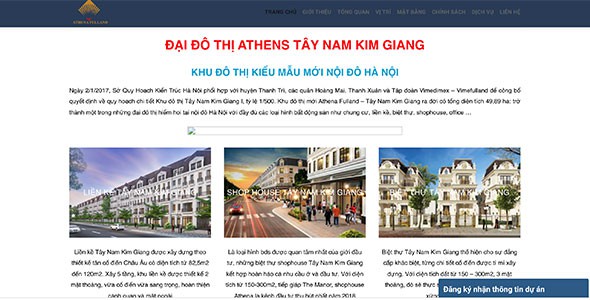 Mẫu landingpage bất động sản