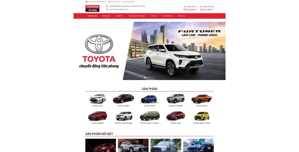 Theme wordpress bán xe toyota 02