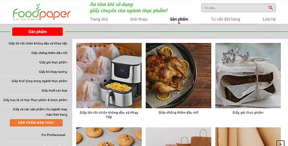 Web giấy thực phẩm