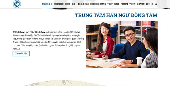 Mẫu web trung tâm tiếng anh, tiếng trung, tiếng Nhật