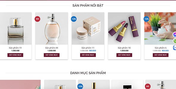 Web bán mỹ phẩm nước hoa