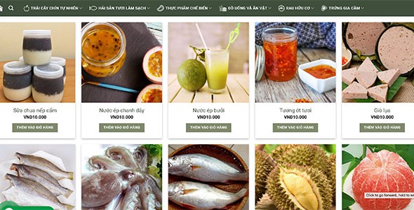 Web thực phẩm sạch