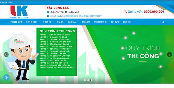 Web công ty thiết kế và xây dựng