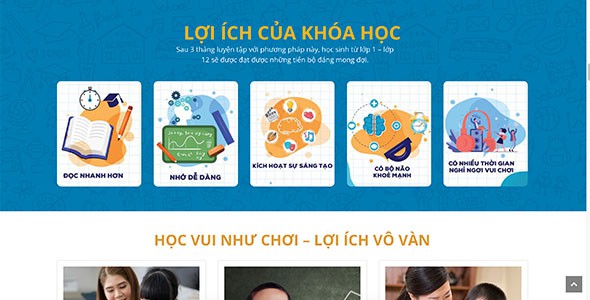 Landing page khóa học