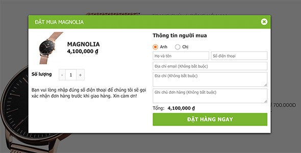 Plugin mua hàng nhanh cho woocommerce