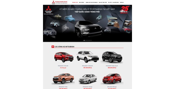 Theme wordpress bán xe mitsubishi