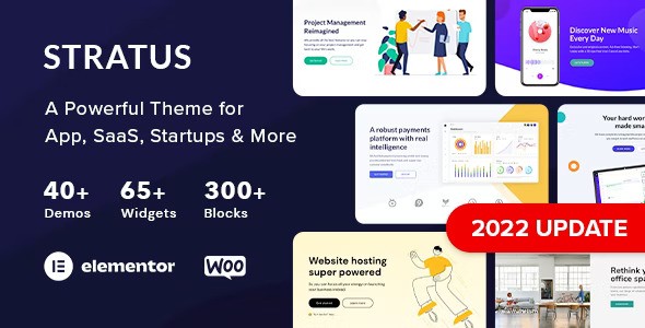 App, SaaS Software Startup Tech Theme - Stratus