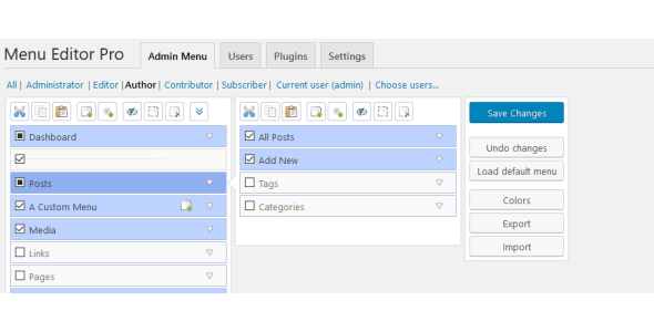 Admin Menu Editor Pro